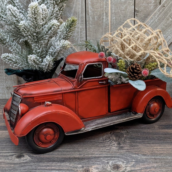 Extra Large Metal Red Truck Etsy