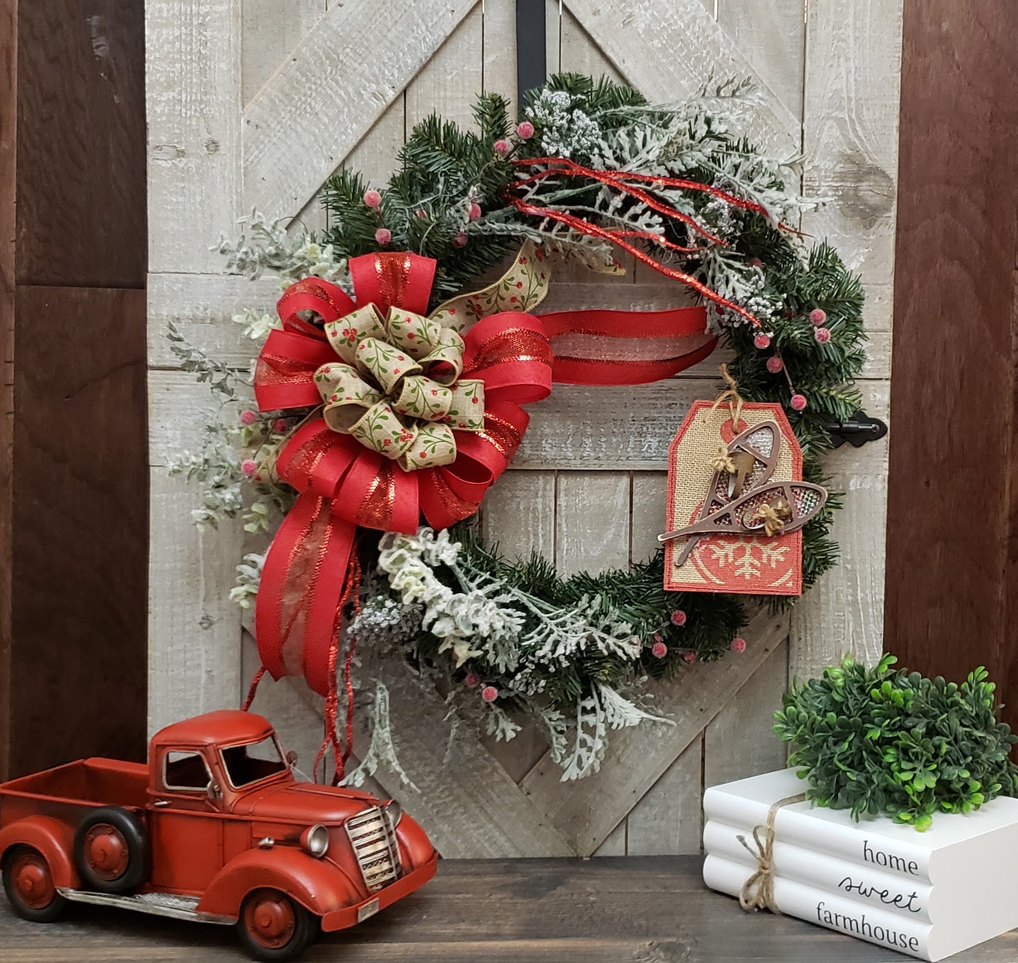 Wreath Decorative Snowshoes Black Forest Decor Black Foest Déco