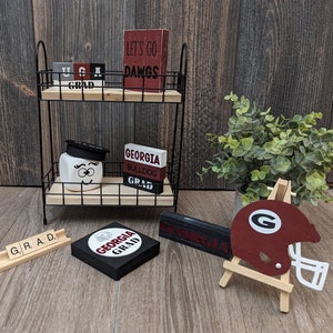 Georgia Bulldogs Tiered Tray Items | University of Georgia Graduation | UG Decor | University of Georgia Alumni | Bulldogs Dorm Room | Dawgs