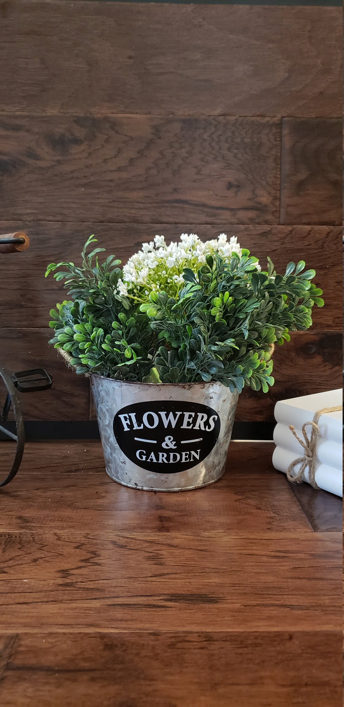 Galvanized Bucket Flower & Garden Rustic Metal Tub With Etsy