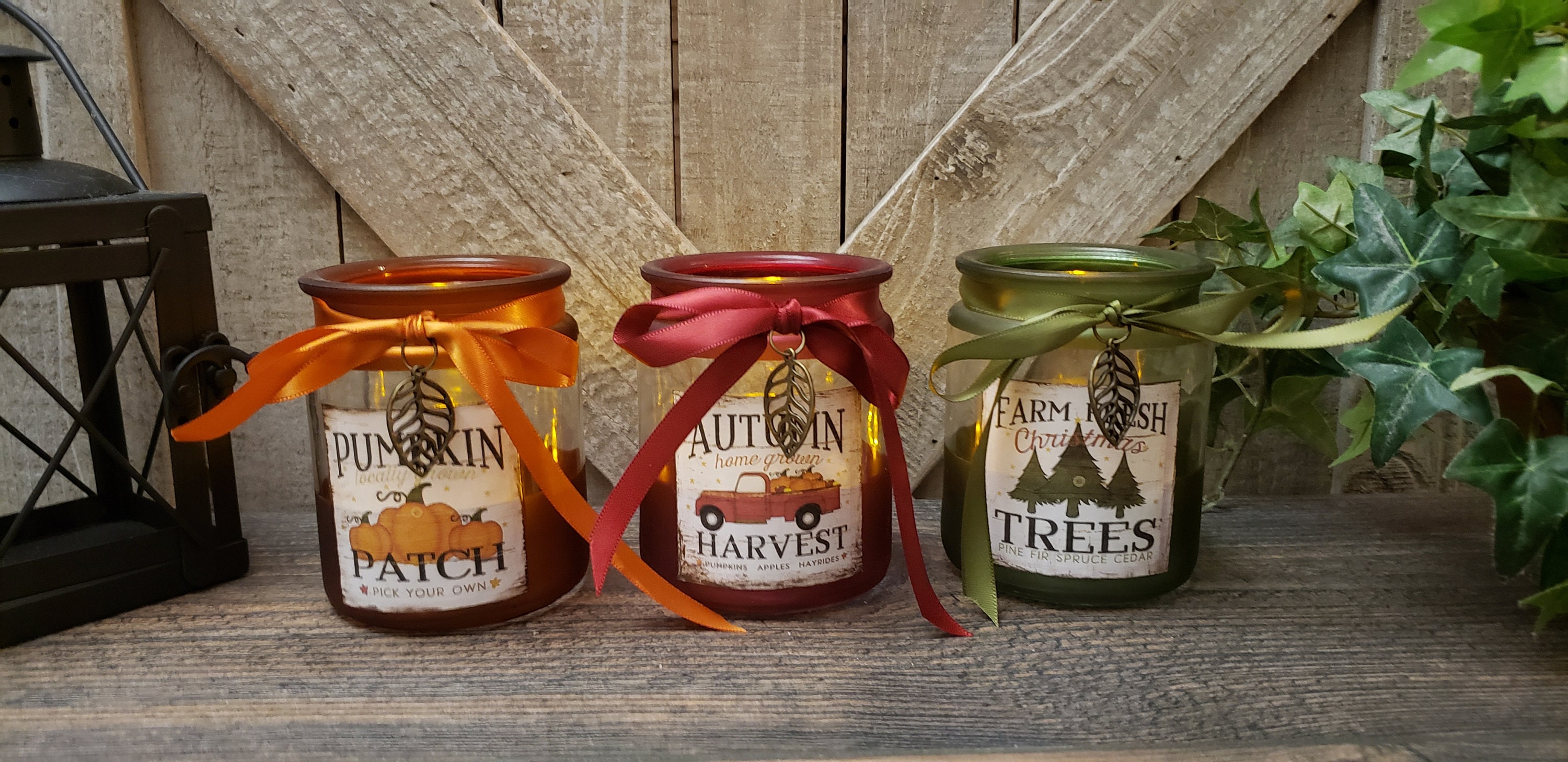 Votive Candle Holder Fall Autumn Harvest Pumpkin Patch Farm Etsy