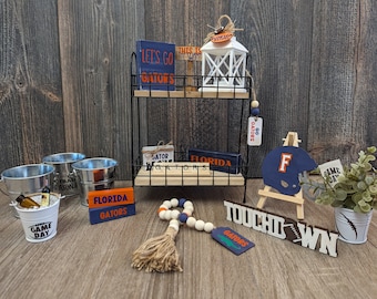 Gator Tiered Tray Items | University of Florida Decor | Gators | University of Florida Graduation | University of Florida Office Decor | UF