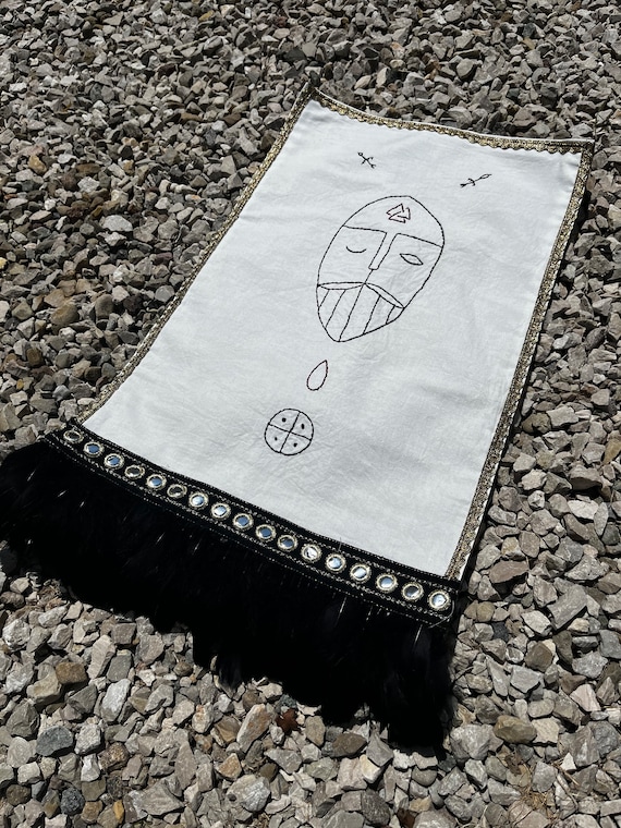 Odin Altar cloth / handmade embroidery / perfect for autumn / Fall gift / gift for all Nordic tradition /