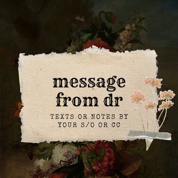Messages from your dr - physical cards from people of your dr(s)