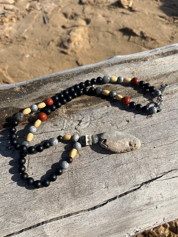 Odin devotional necklace / Nordic pantheon / Viking ritual jewel / devotional rosary for the Allfather