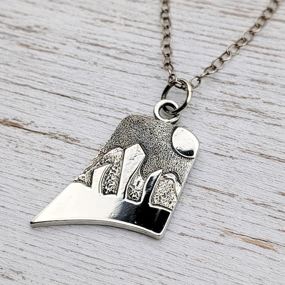 Handmade Recycled Sterling Silver Standing Stones Pendant: Scottish Jewellery
