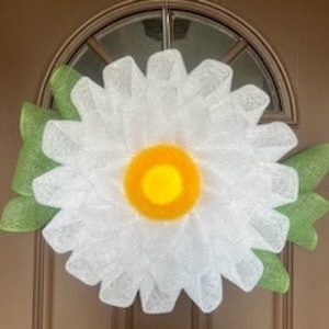 Daisy wreath for front door, Daisy wreath for everyday spring summer, Flower door wreath, Sunflower wreath, Mothers Day gift, Flower decor