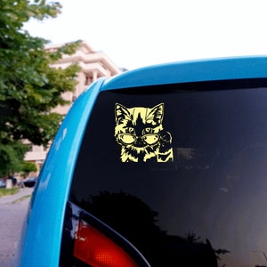 Cat decal, Cat car decal, sassy cat for window, sunglasses decal, Window decal for car window, Feline decal, Cat mom, Cat dad, Cat lover