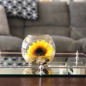 Silk Sunflower Centerpiece Floral Arrangement, Sunflower Decor image 4