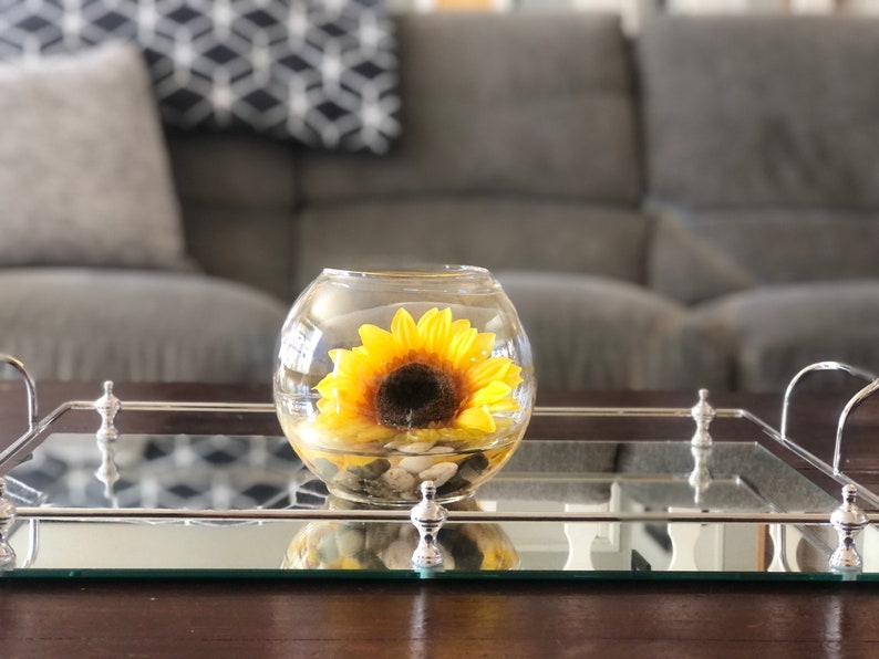 Silk Sunflower Centerpiece Floral Arrangement, Sunflower Decor image 4