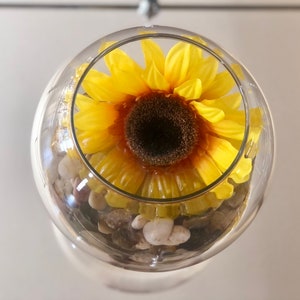 Silk Sunflower Centerpiece Floral Arrangement, Sunflower Decor immagine 5