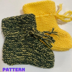 CROCHET PATTERN - Knit Booties Pattern, Baby Booties, Knitting Pattern, Baby Booties Pattern, Baby Bootie Pattern, Baby Knit Pattern