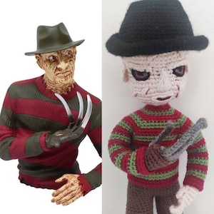 Freddy Krueger Amigurumi, Halloween Doll , Elm Street Figure, Freddy Kreuger Doll, Halloween Gift, Freddy Krueger Art, Nightmare On Elm,Doll
