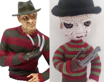 Freddy Krueger Amigurumi, Halloween Doll , Elm Street Figure, Freddy Kreuger Doll, Halloween Gift, Freddy Krueger Art, Nightmare On Elm,Doll