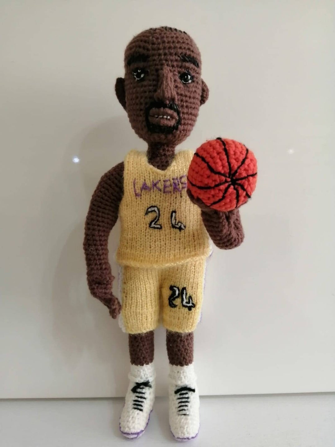 Handmade Kobe Bryant Doll, Kobe Toy, Black Mamba Knitting