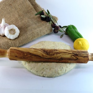 Olive wood rolling pin Bakery & Pastry pizza dough- Chefs best tool- unique gift- Christmas gift
