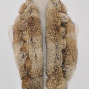 Real Rabbit Fur Scarf 100% Natural Rabbit Fur for Winter Warm And Soft,  Comes in 10 Colors, Very Nice and Soft