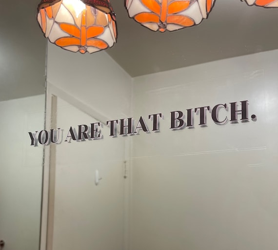 You Are That Bitch Reusable Renter-friendly Mirror Decal