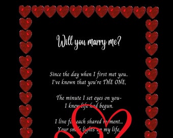 Valentine's Day Marriage Proposal, Romantic poem, Be my wife, Will you marry me?, St.Valentine Day proposal, Traditional Romance, Wedding