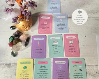Personal Angel Oracle Card Reading – 10 Cards Angelic Guidance – Voice Recorded Intuitive Reading