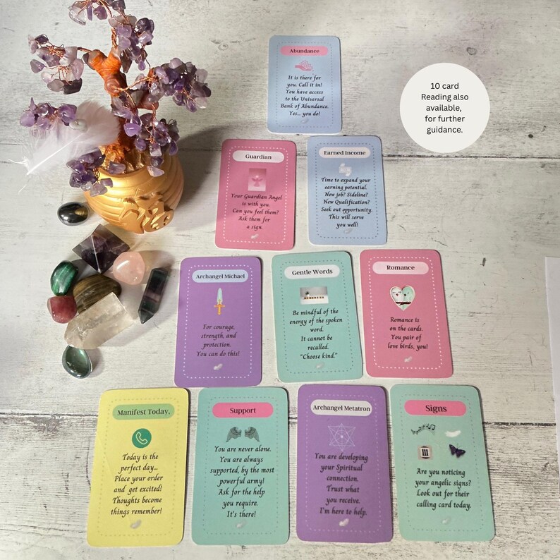 Personal Angel Card Reading, 3 Card Angelic Guidance Voice Recorded Intuitive Spiritual Reading image 9