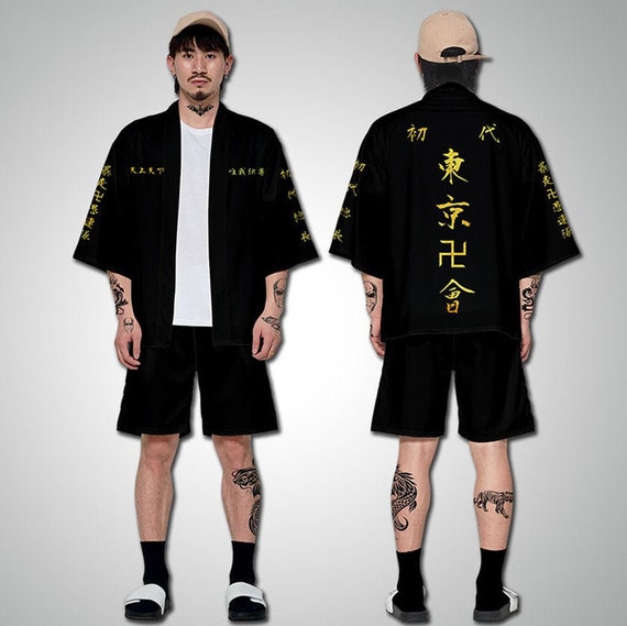 Unisex Tokyo Revengers Anime Manga Conjunto Capa y Pantalón Corto Unisex Tokyo Revengers Anime Manga Conjunto Capa y Pantalón Corto
