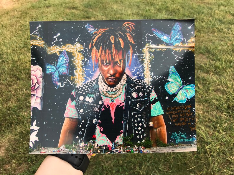 Juice Wrld Mural Photograph Etsy