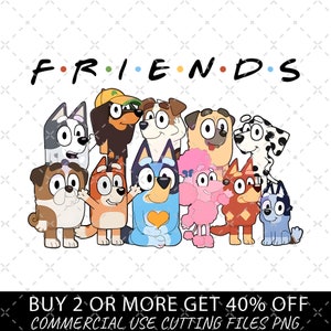 Bluey e seus Amigos PNG, Download Instantâneo de Bluey e seus Amigos PNG, Arquivo PNG Pronto para Imprimir, Bluey e seus Amigos PNG Digital