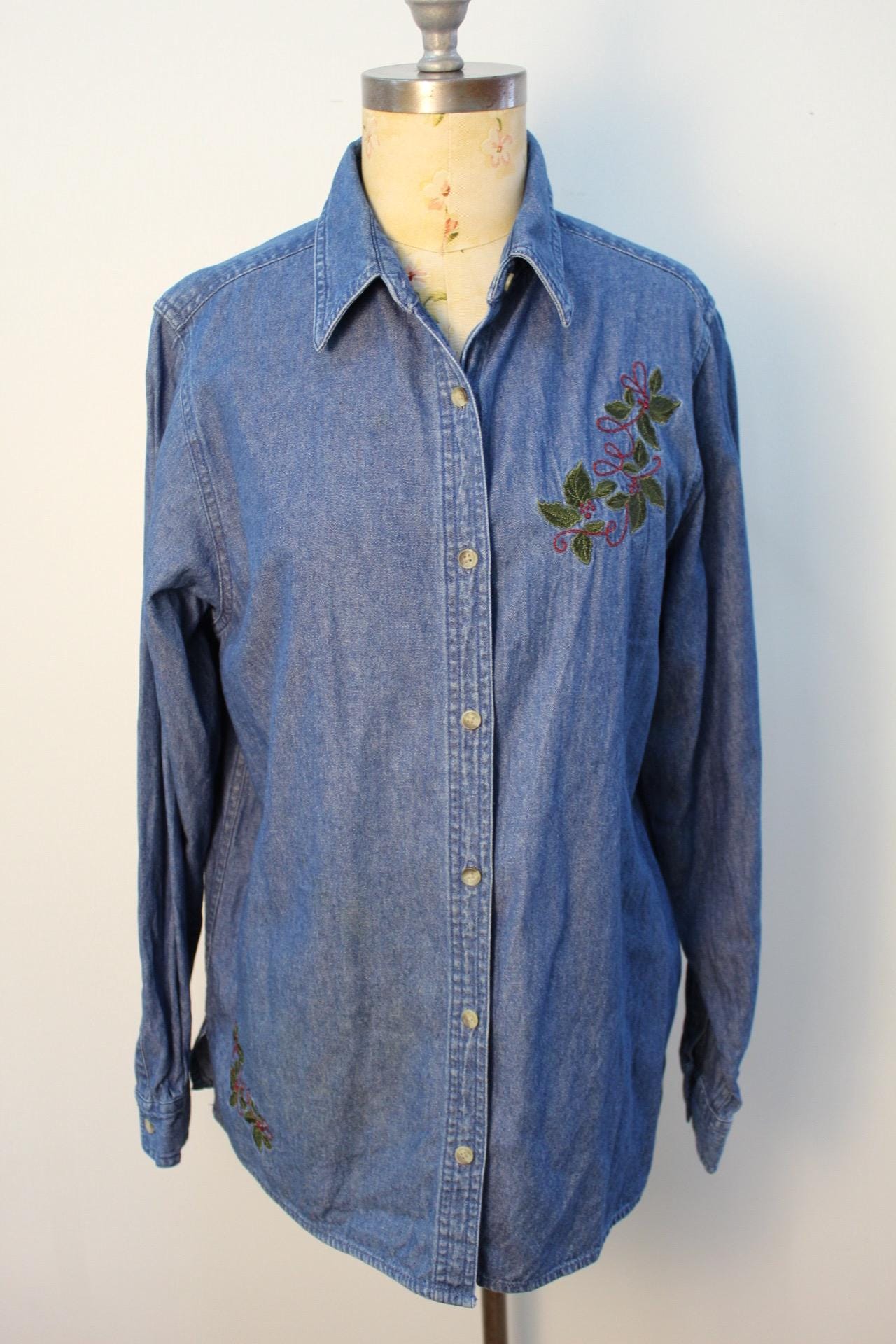 Holiday Denim Shirt - Etsy Holiday Denim Shirt - Etsy
