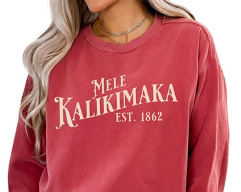Mele Kalikimaka Sweatshirt, Retro Hawaiian Christmas Crewneck, Christmas in Hawaii, Aloha Christmas Shirt, Island Christmas