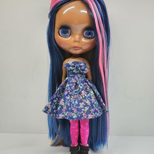 Blythe Puppe Gelenkkörper Nackt 30cm lange blau/rosa/orange Haare BJD
