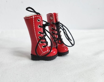 Shoes for Blythe 30cm doll, leather boots