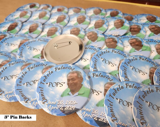 Custom Memorial, Remembrance and Funeral Pins/buttons/magnets - Etsy