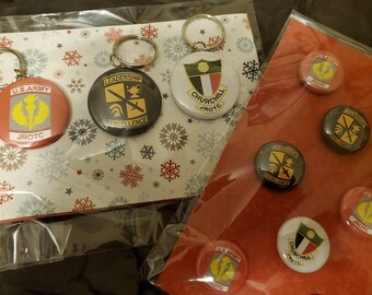 JROTC Customized Buttons/Pins/Badges, Challenge Coins, Key Rings, Magnets and More!
