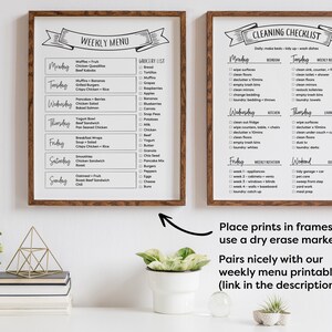 Minimalist Cleaning Checklist Printable Weekly Cleaning - Etsy
