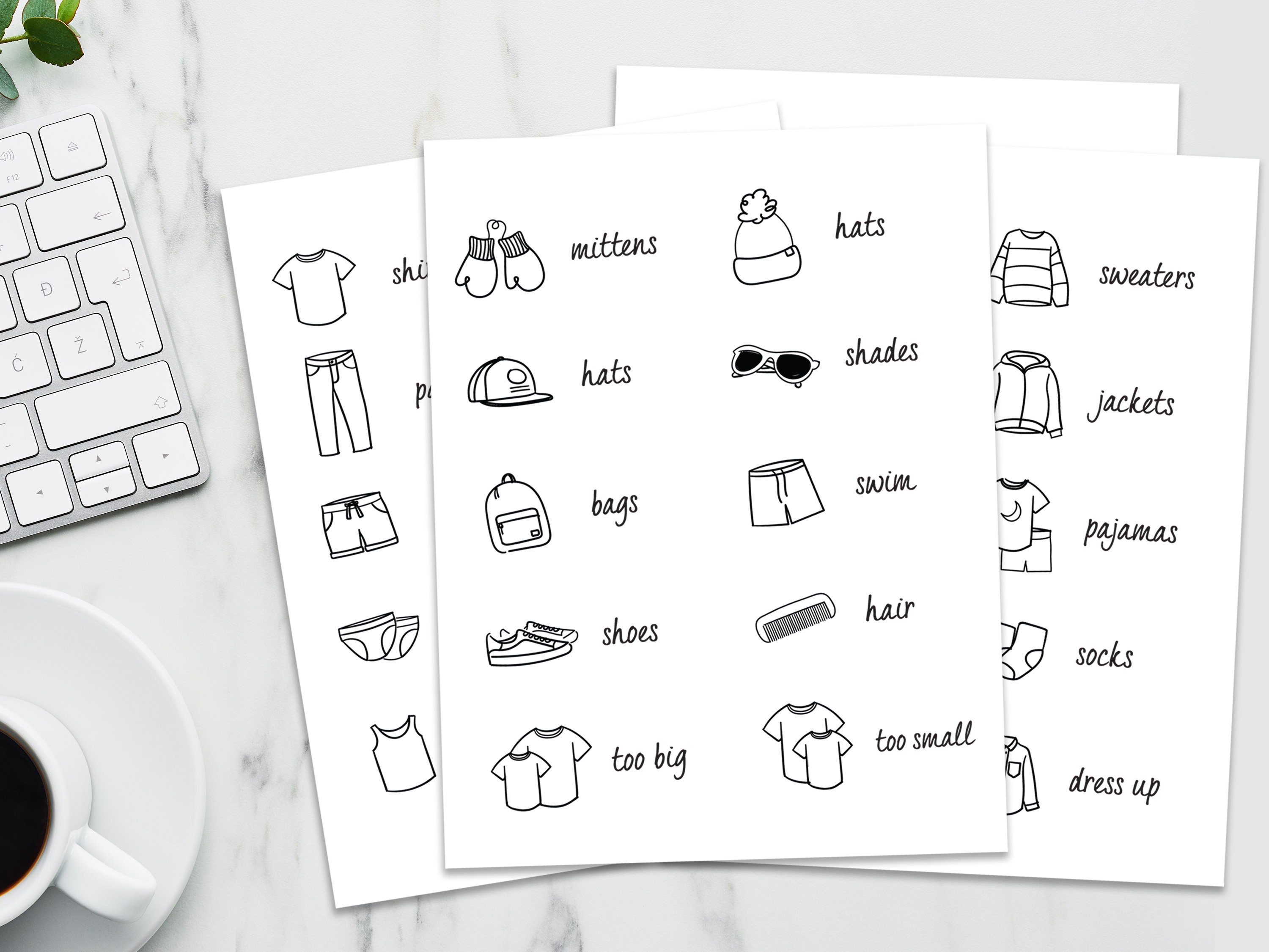 Printable Dresser Drawer Labels For Kids Clothing And Etsy UK