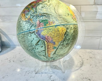 Vintage Readers Digest Globe, 1973 the Nations of the World With