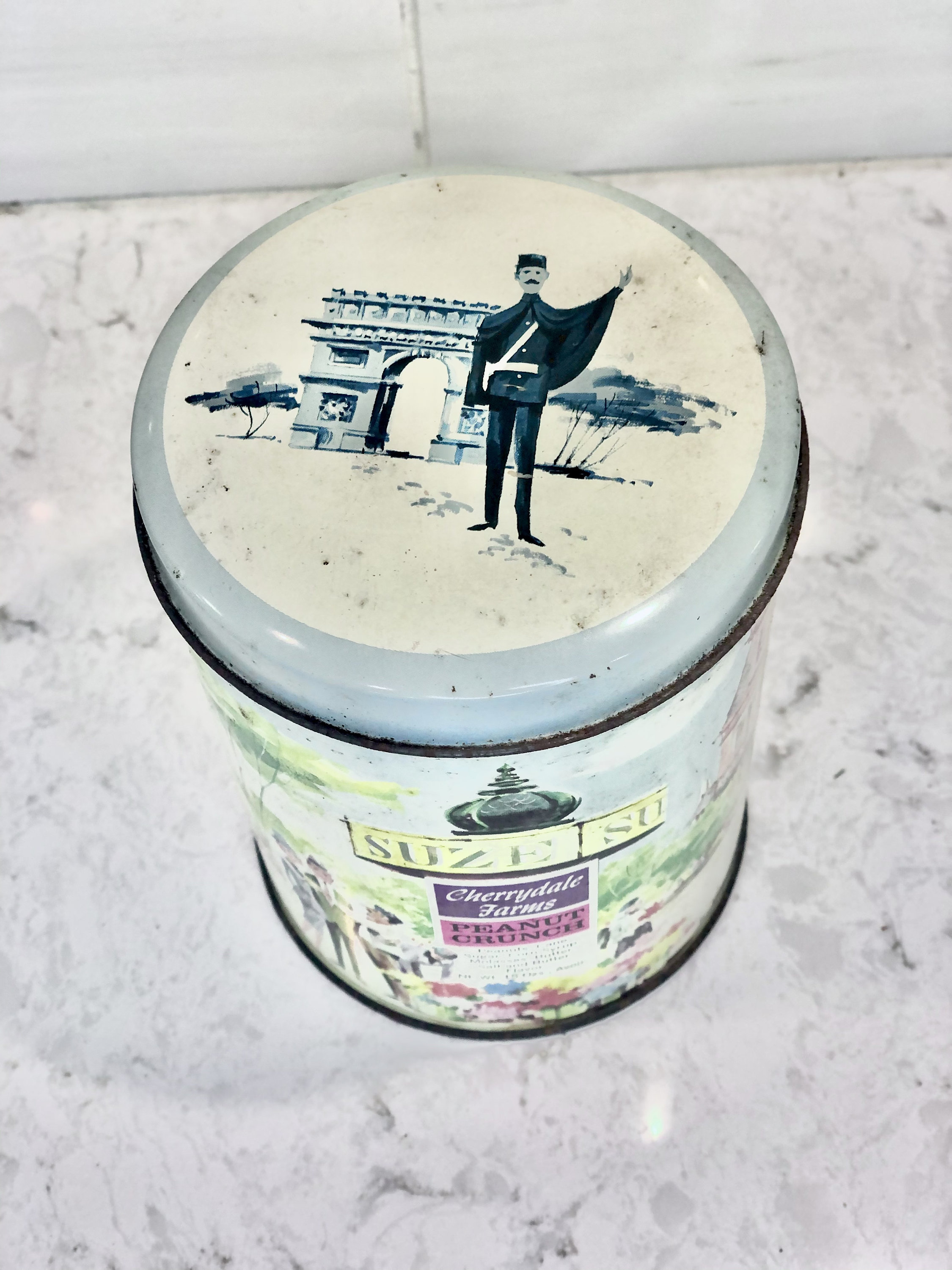 Vintage Cherrydale Farms Peanut Crunch Tin Vintage Paris Etsy