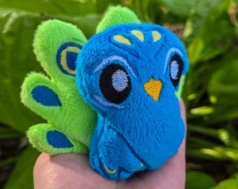 Peacock Weighted Pocket Pal - Stuffed Animal - Plushie - Bird