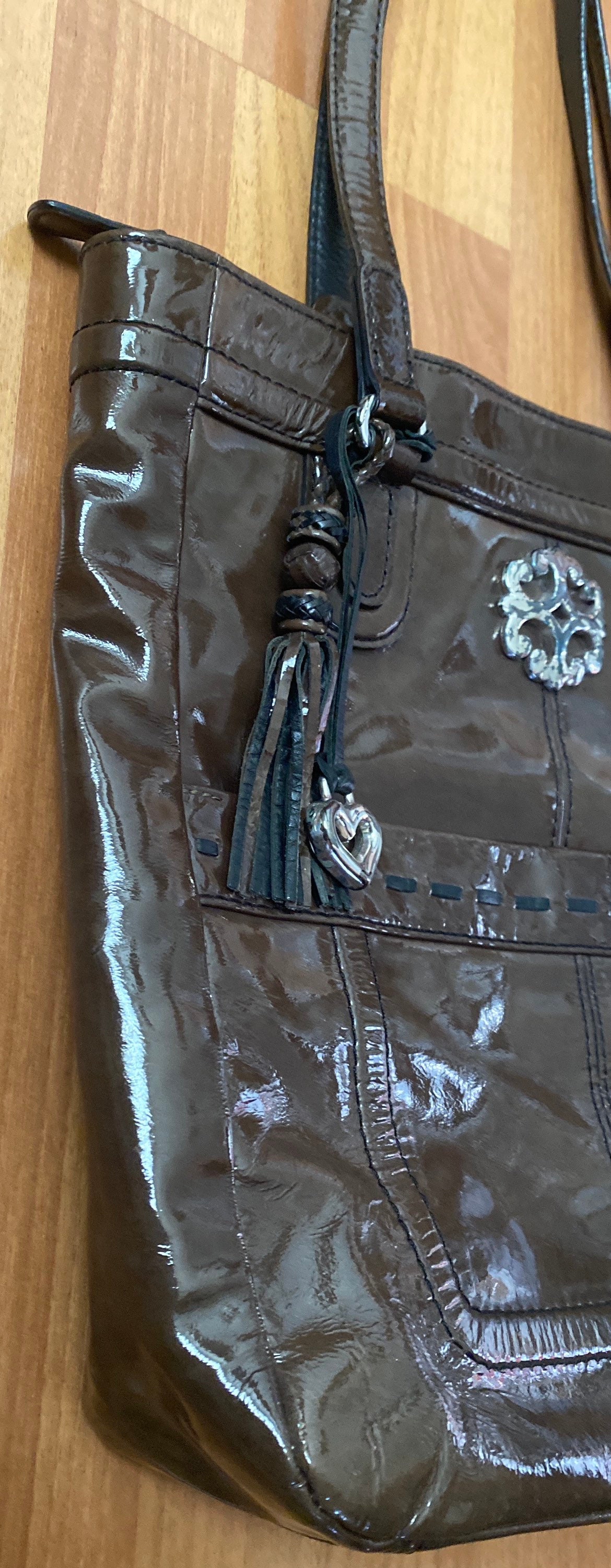 Vintage Brighton Dark Green Patent Leather Hobo Shoulder Bag Etsy