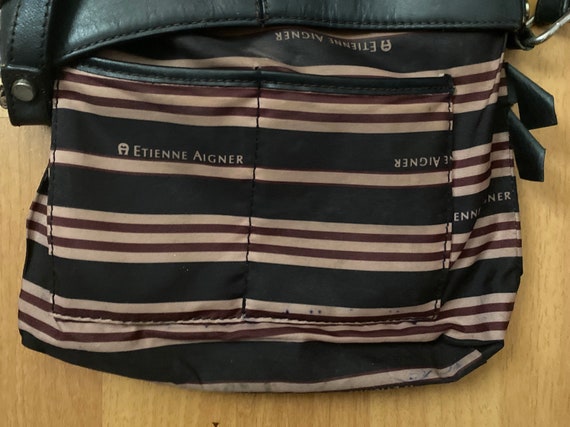 Etienne Agner black leather shoulder Crossbody bag - image 8