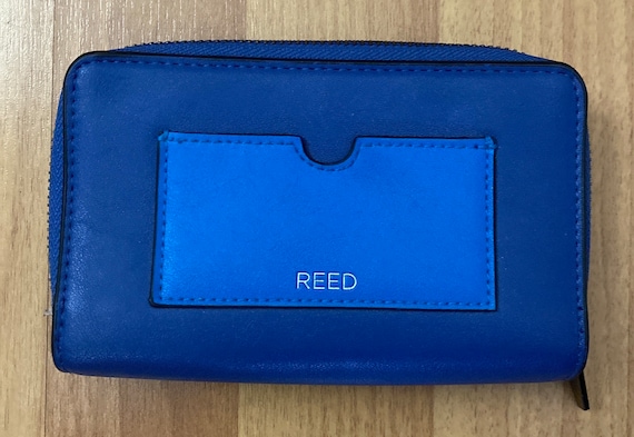 Reed Krakoff Blue Small Leather Zipper Change Designer Wallet Clutch Etsy Canada