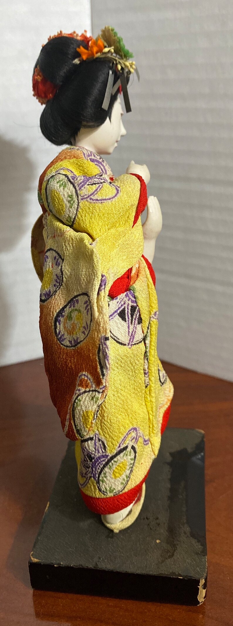 Vintage Geisha Porcelain Display Doll Dressed in Traditional Etsy