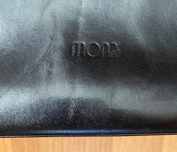 MON Beograd Luxury Gorgeous Black Leather Shoulde… - image 2