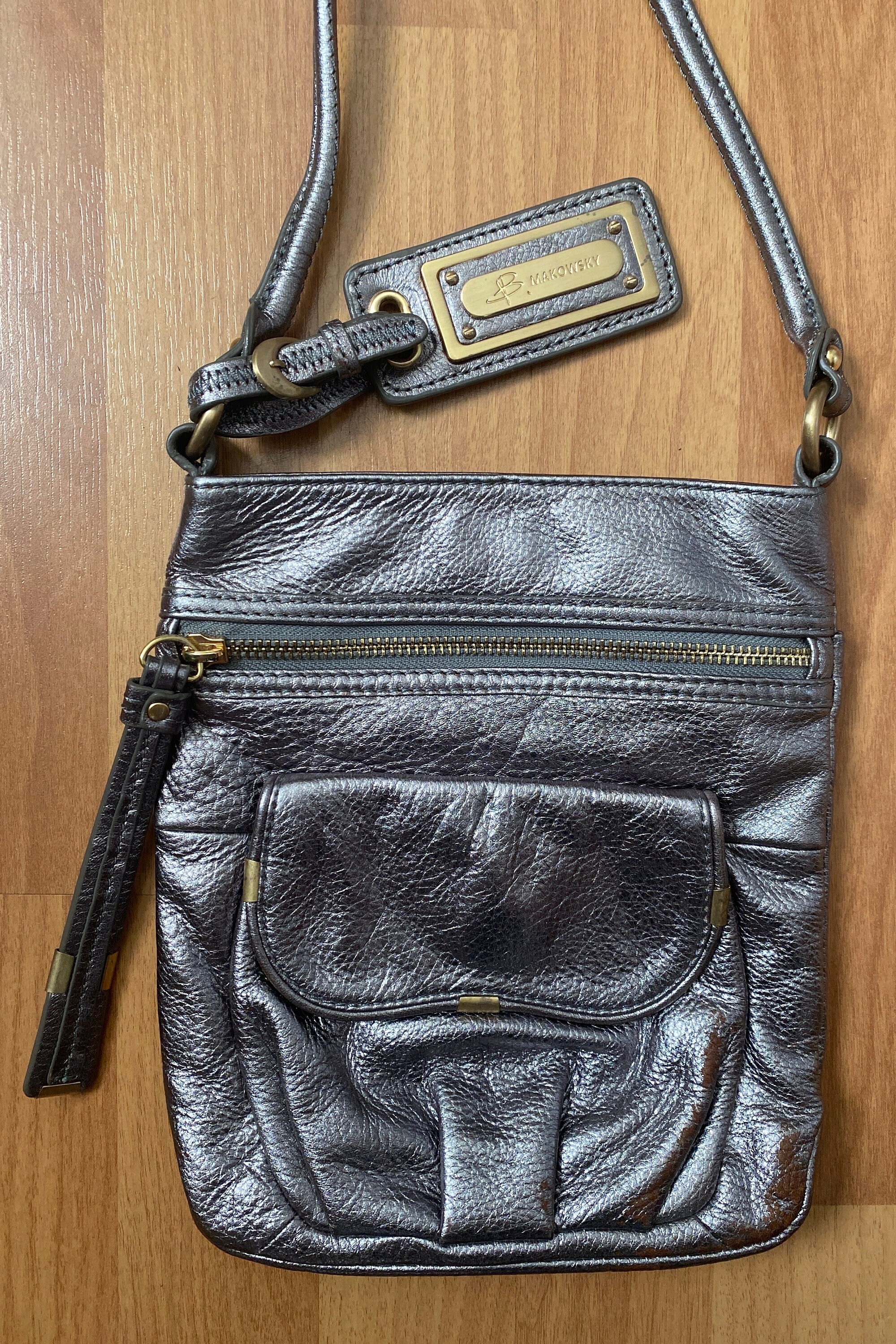 Buy the B. Makowsky Women's Silver Tone Purse | GoodwillFinds