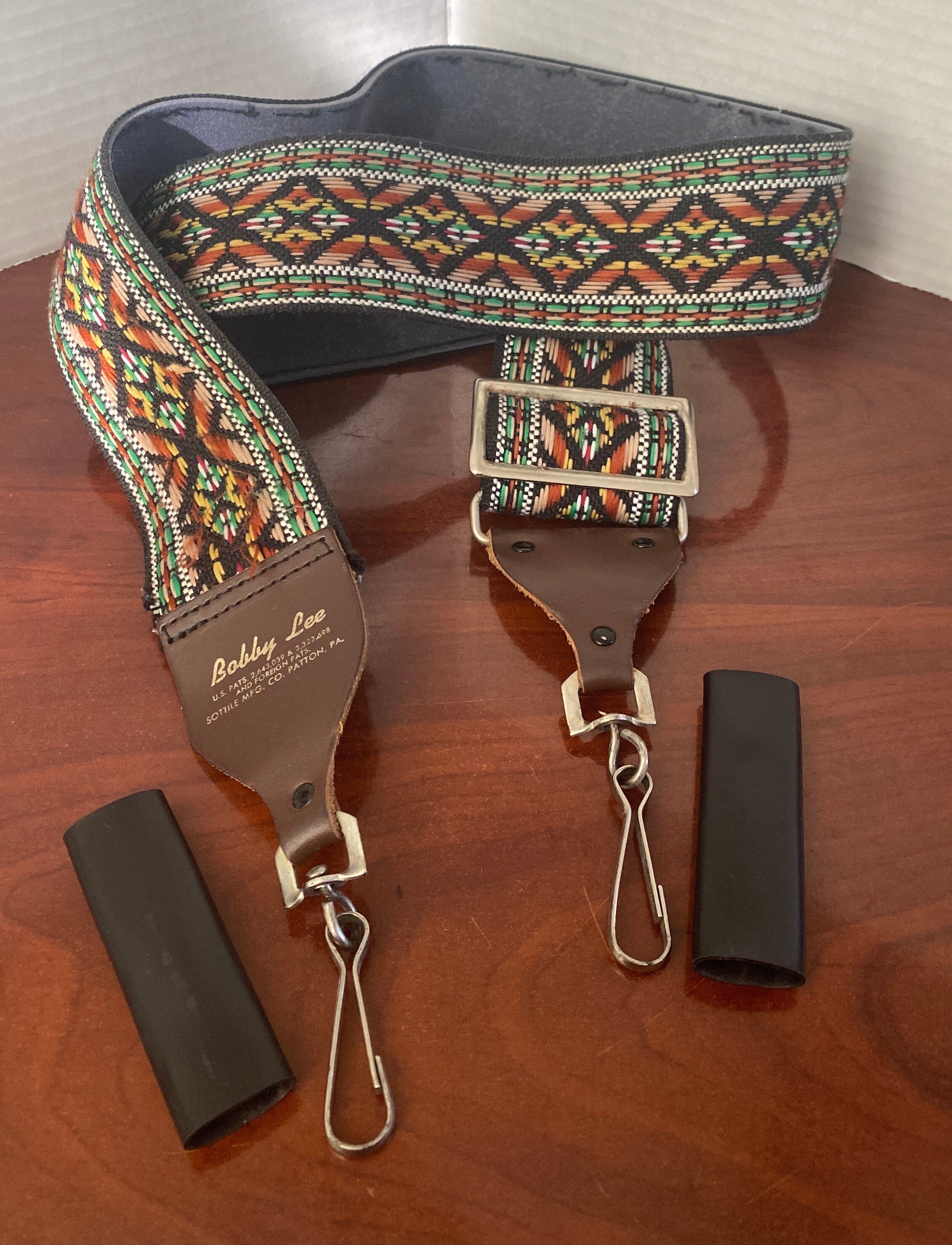 Vintage 1960s Bobby Lee Multicolor Hippie Woven Guitar Strap Vintage 1960s Bobby Lee Multicolor Hippie Woven Guitar Strap