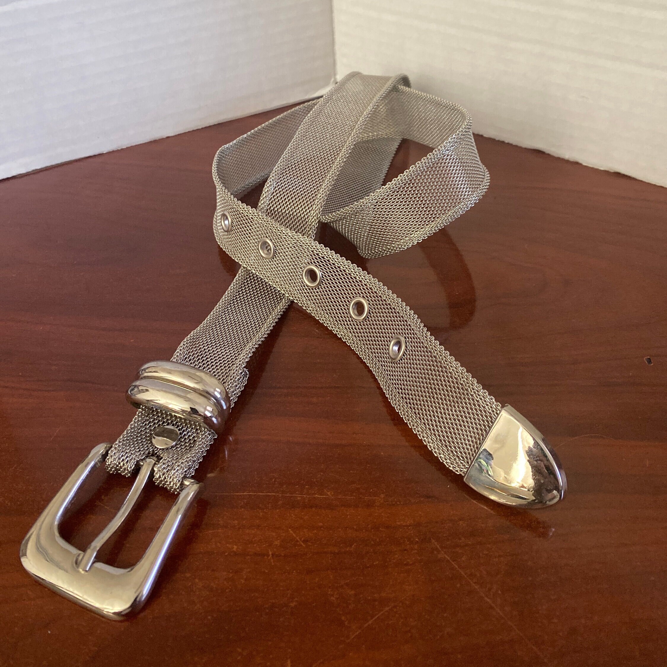 Vintage 90s Silver Metal Mesh Goth Rocker Belt Women - Etsy