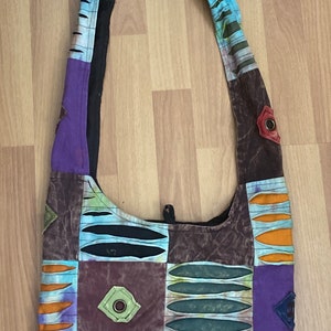 Top Patchwork Funky 100% Coton Fait Main Népal - Taille L, Marque Sol & Mane, Neuf Avec étiquettes