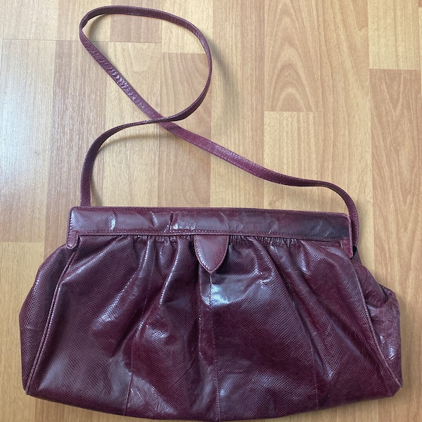 Vintage Rare Susan Gail Medium Brown Suede Leather Crossbody Bag Clutch Purse Made in USA