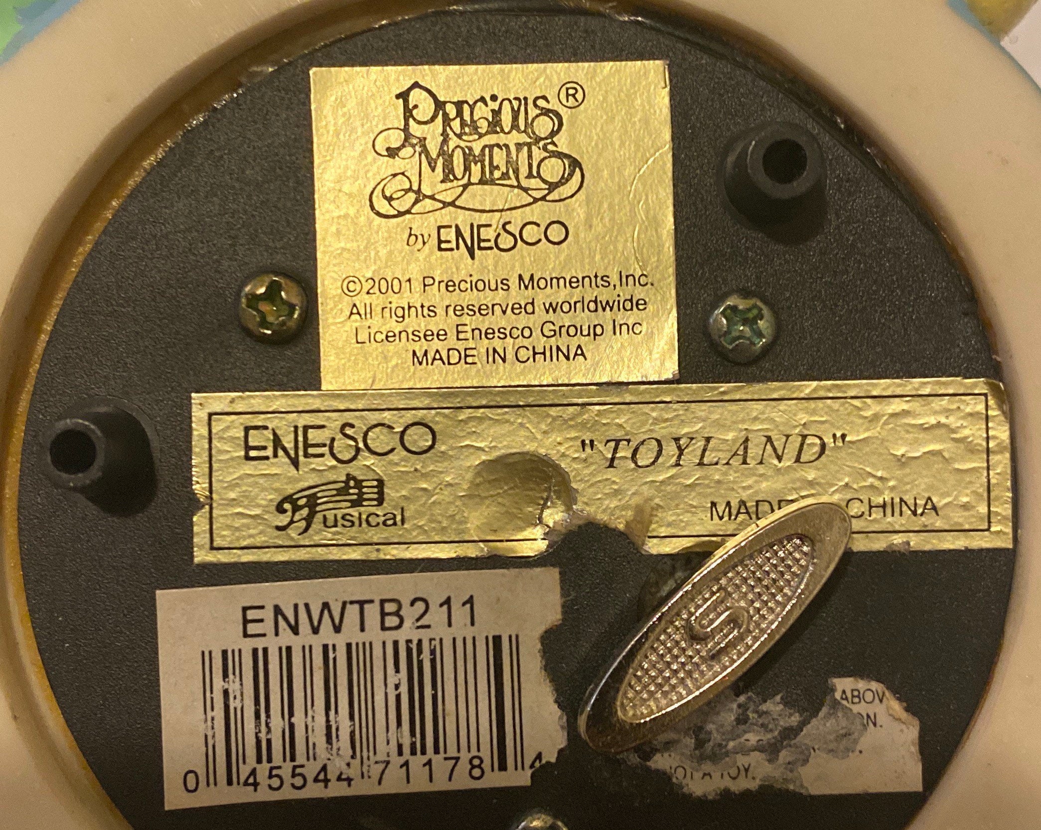 Vintage Precious Moments Snow Globe Toyland Music Box Enesco Etsy